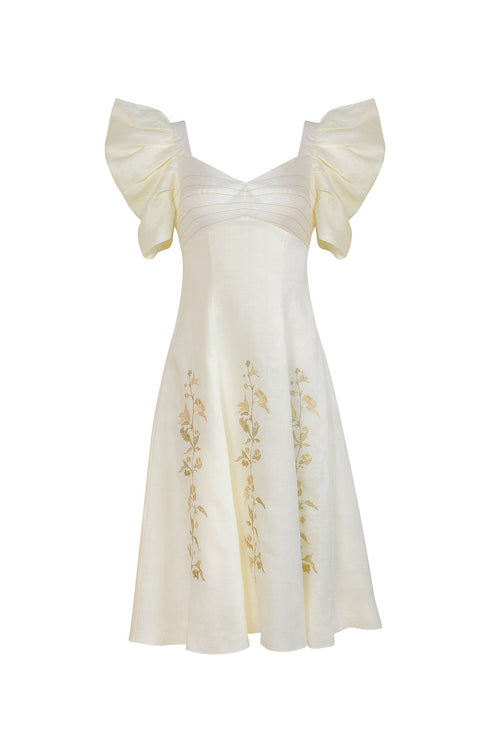 Vestido Lovely Lilies Ivory Gold