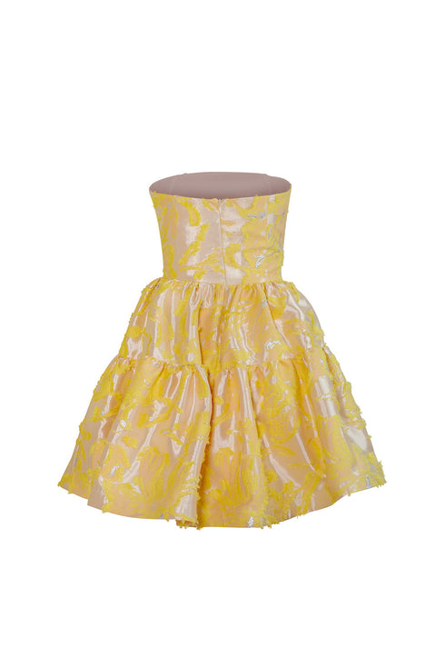 Peach Bloom Mini Vestido