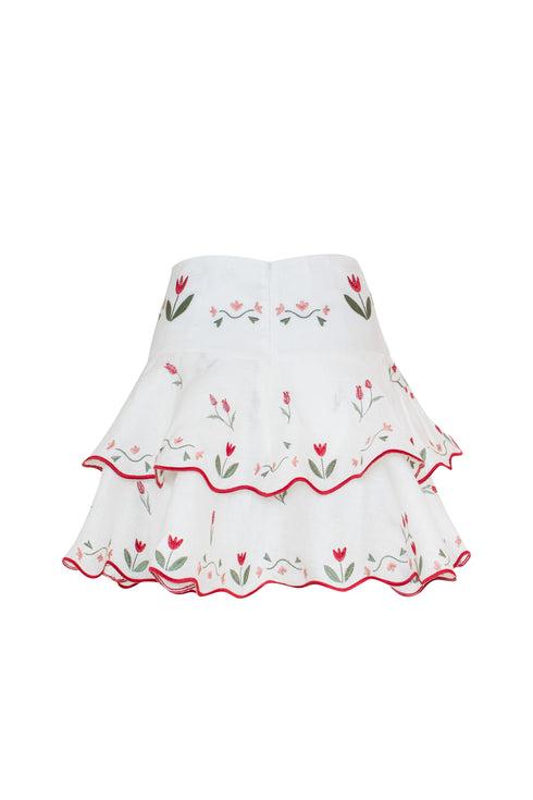 Mini Falda Lovely Tulip Ivory