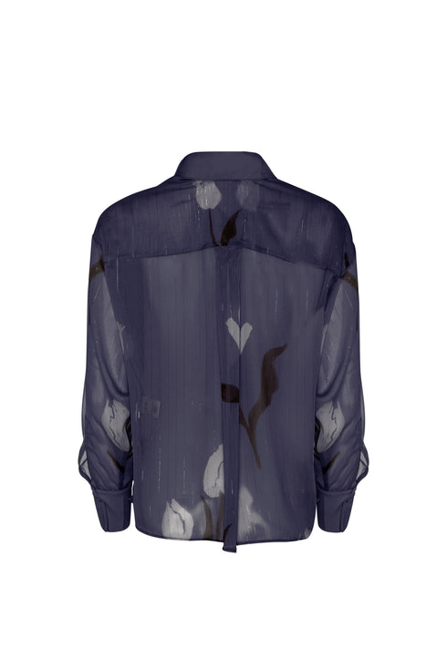 Blusa Secret Garden Estampado Navy