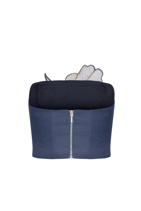 Top Lovely Tulip Parche Navy