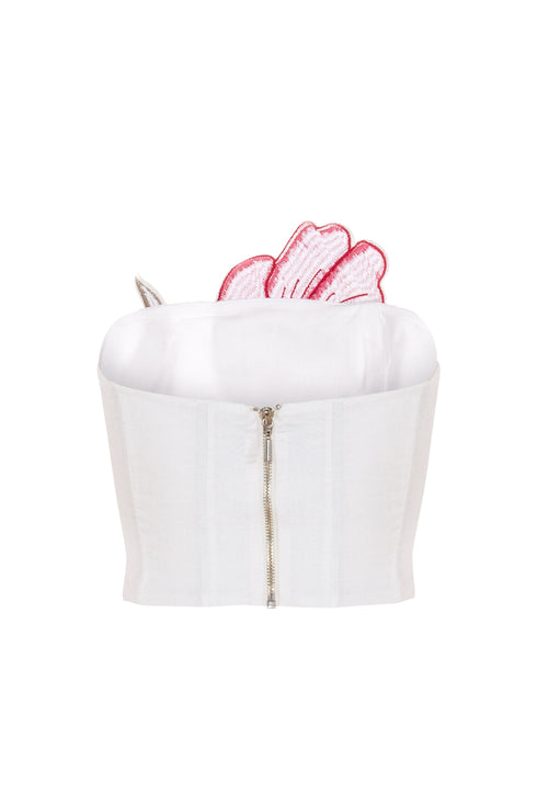 Top Lovely Tulip Parche Blanco