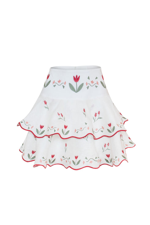 Mini Falda Lovely Tulip Ivory