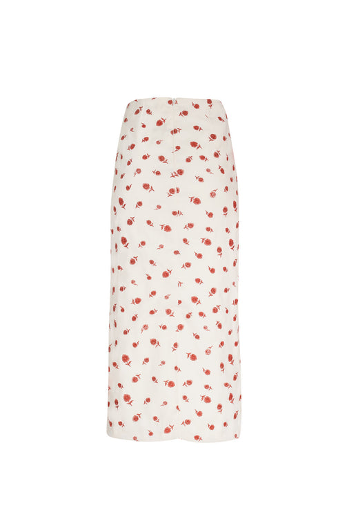 Rosita Midi Skirt Ivory Red