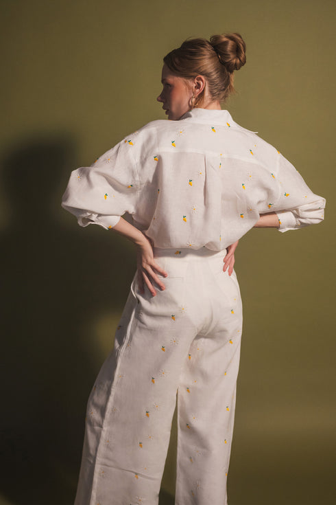 Pantalón Mango Camomile Blanco