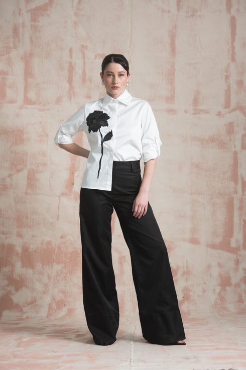 Camisa Amarena Bordado Black