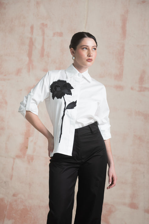 Camisa Amarena Bordado Black