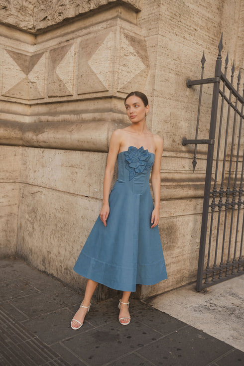 Vestido Amore Mio Indigo Blue