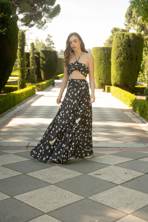 Falda Pareo Secret Garden Navy