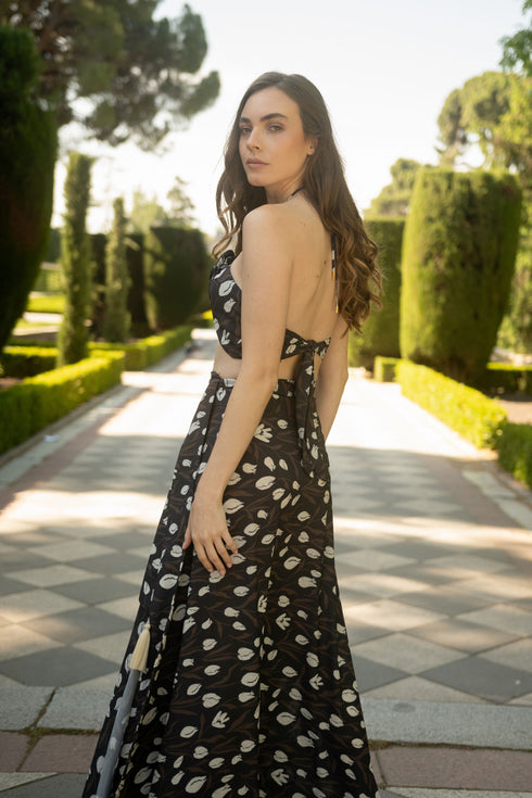 Falda Pareo Secret Garden Navy