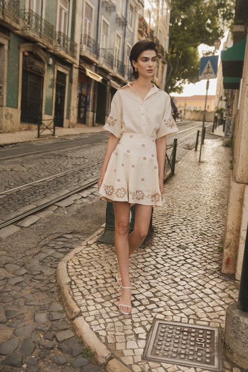 Mini Falda Inamorata Cream