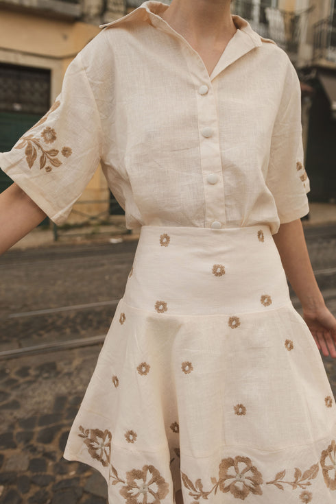 Mini Falda Inamorata Cream