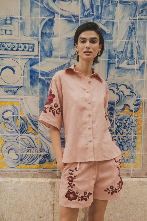 Camisa Manga Corta Inamorata Cherry Blush