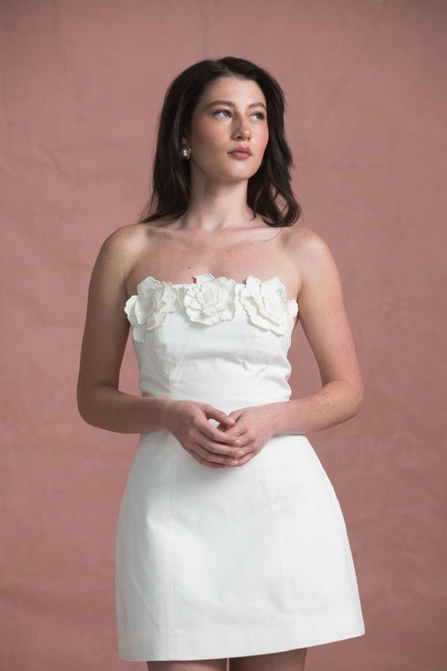 Mini Vestido Ciao Cream