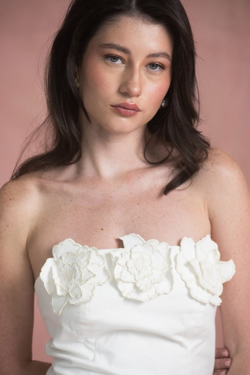 Mini Vestido Ciao Cream