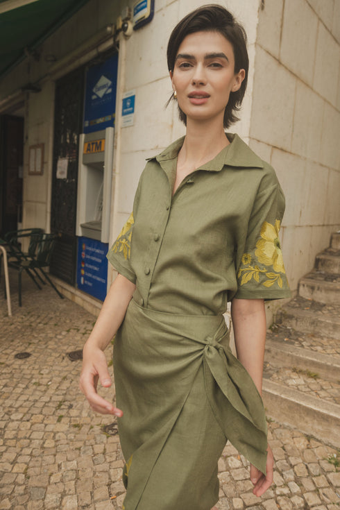 Camisa Manga Corta Inamorata Lemoncello