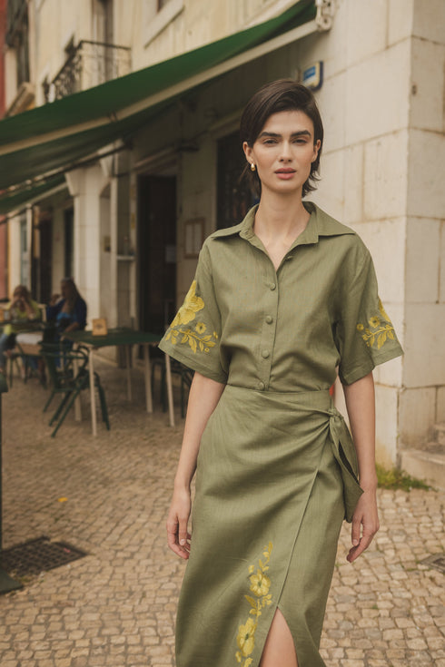 Camisa Manga Corta Inamorata Lemoncello