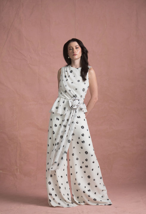 Blusa Notte Polka Ivory