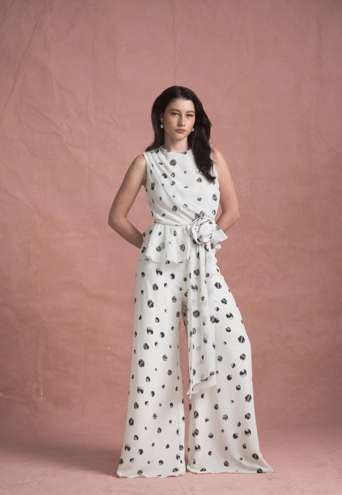 Pantalón Notte Polka Ivory