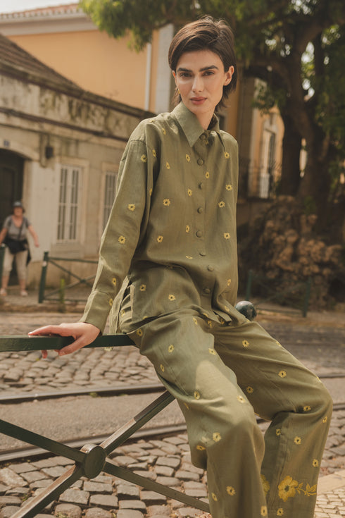 Camisa Camomila Manga Larga Lemoncello