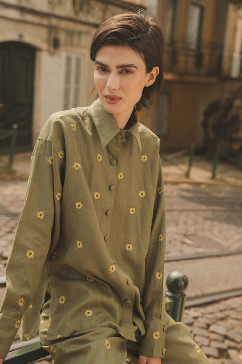 Camisa Camomila Manga Larga Lemoncello