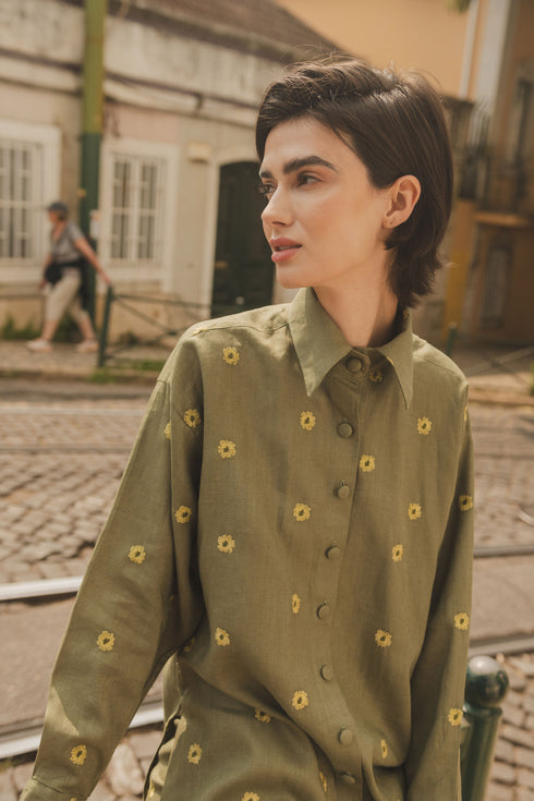 Camisa Camomila Manga Larga Lemoncello