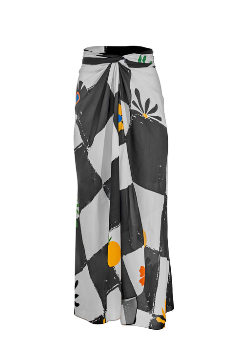 Pareo Estampado Checkers Dark Navy