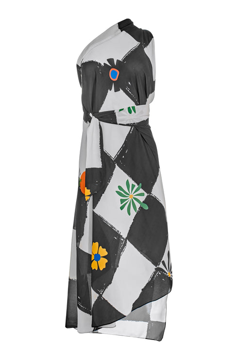 Pareo Estampado Checkers Dark Navy