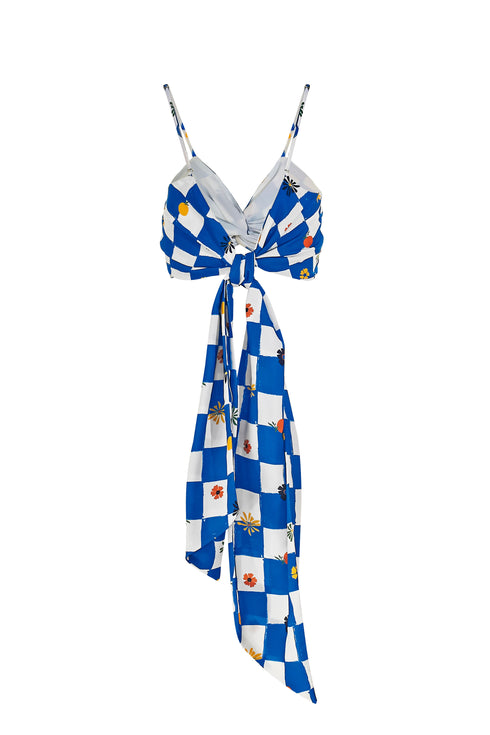 Top Midnight Checkers Turquesa