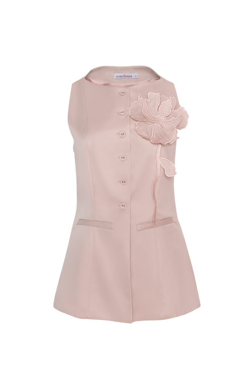 Chaleco Fiore Rosado