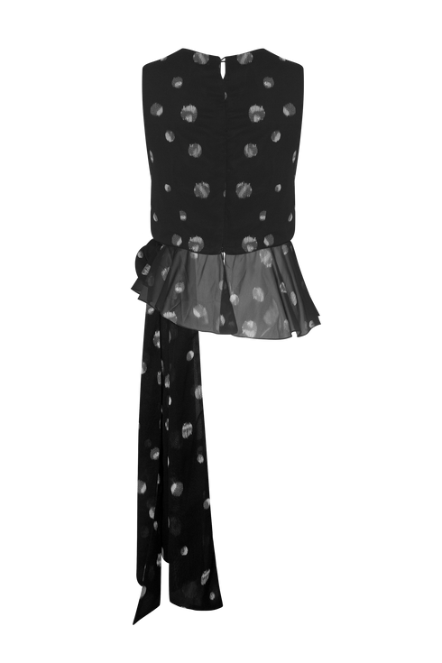 Blusa Notte Polka Negro