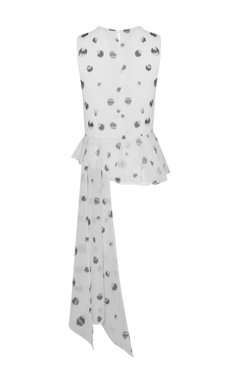 Blusa Notte Polka Ivory