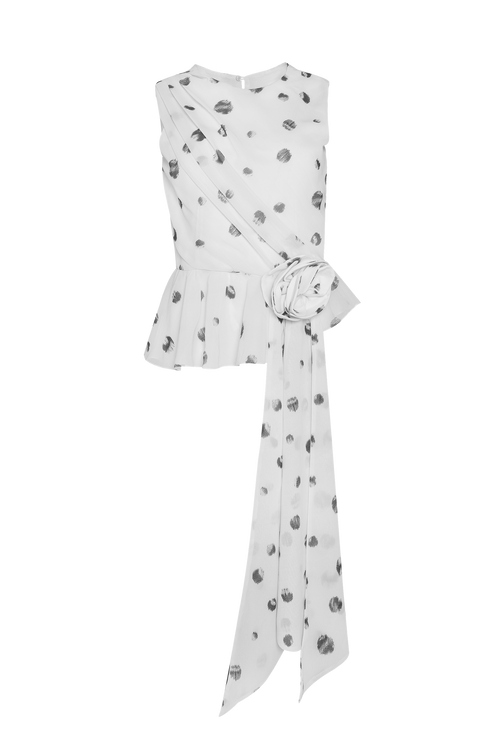 Blusa Notte Polka Ivory