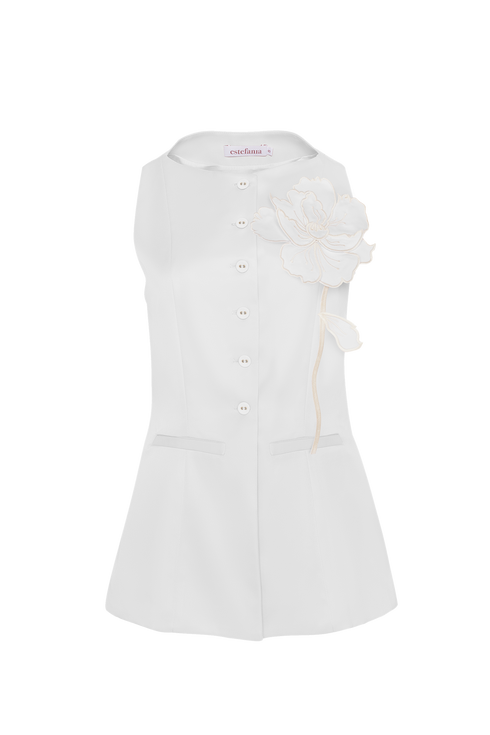 Chaleco Fiore Ivory