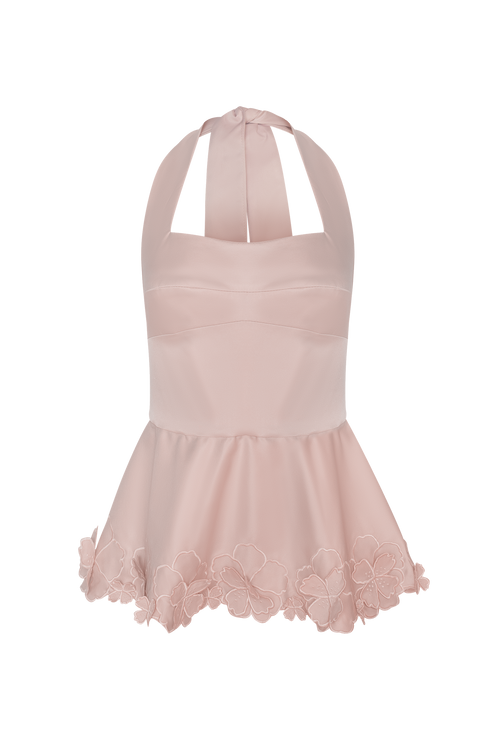 Fiore Top Peplum Rosado