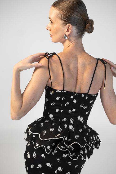 Top Rosita Peplum Negro