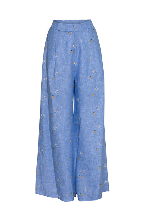 Pantalón Mango Camomille blue