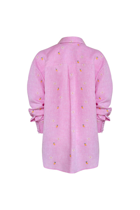 Camisa Mango Camomile Rosado