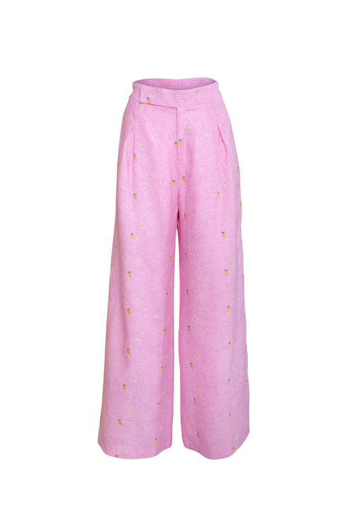 Pantalón Mango Camomile Rosado