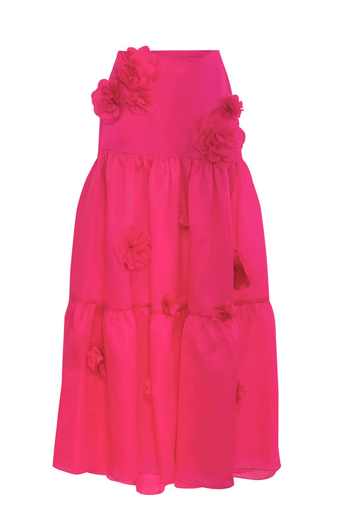 Falda Marigold Hibiscus Fucsia