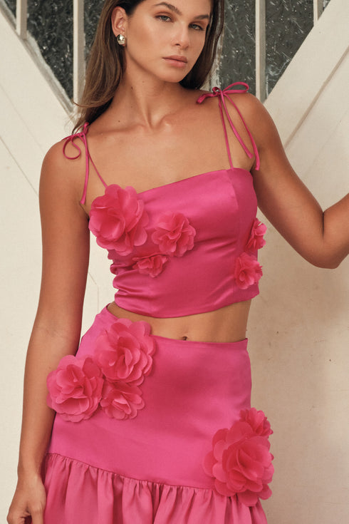 Top Marigold Hibiscu Fucsia