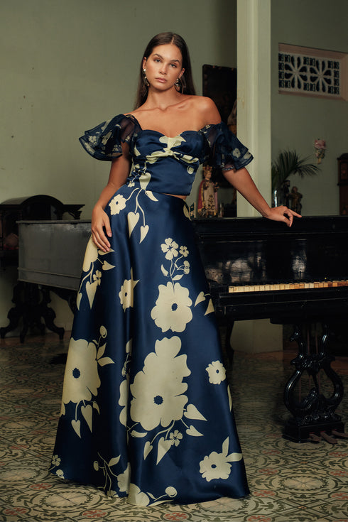 Falda Moonlight Blossom Azul