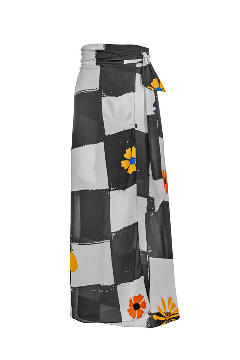 Pareo Estampado Checkers Dark Navy