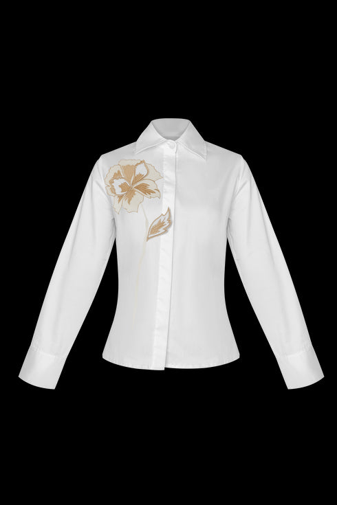 Camisa Amarena Bordado Ivory