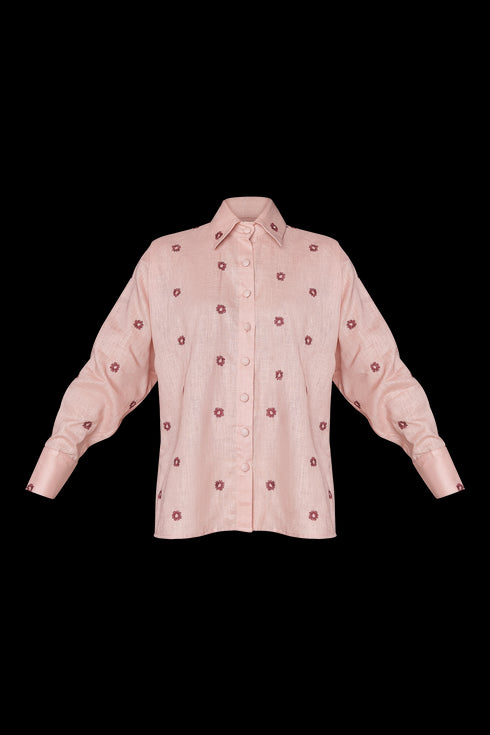 Camisa Camomila Manga Larga Cherry Blush