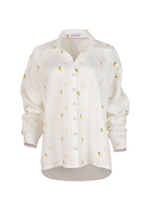Camisa Mango Camomile Blanco