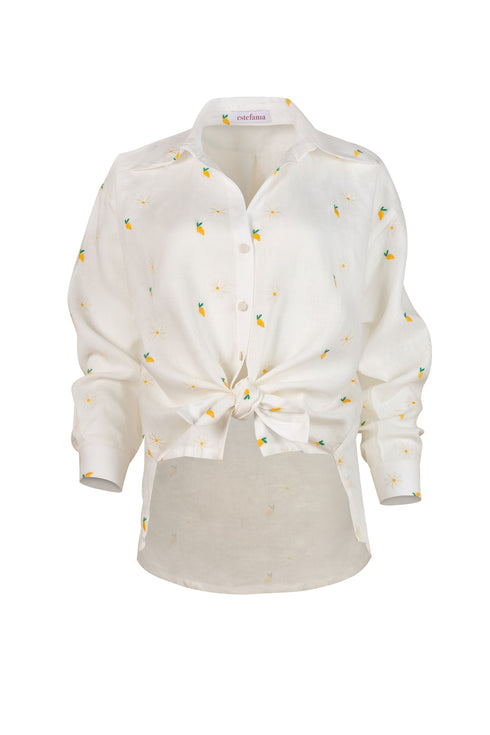 Camisa Mango Camomile Blanco