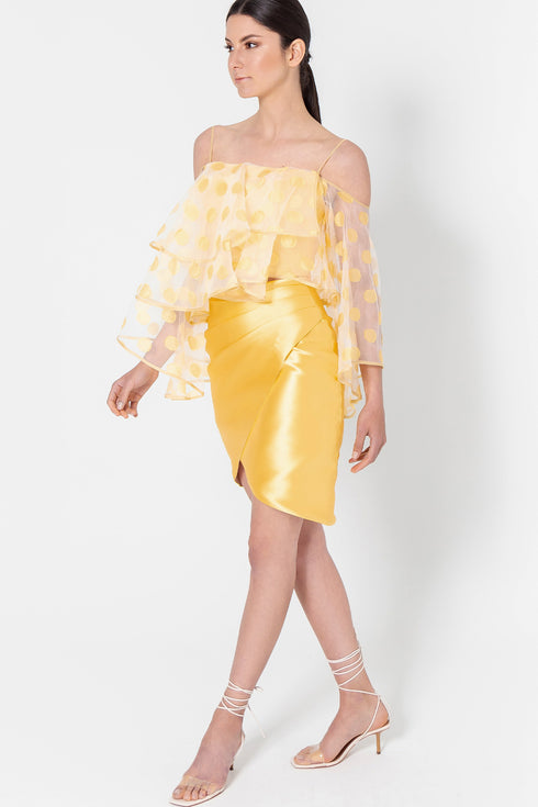 Falda Andrea Amarillo Polen