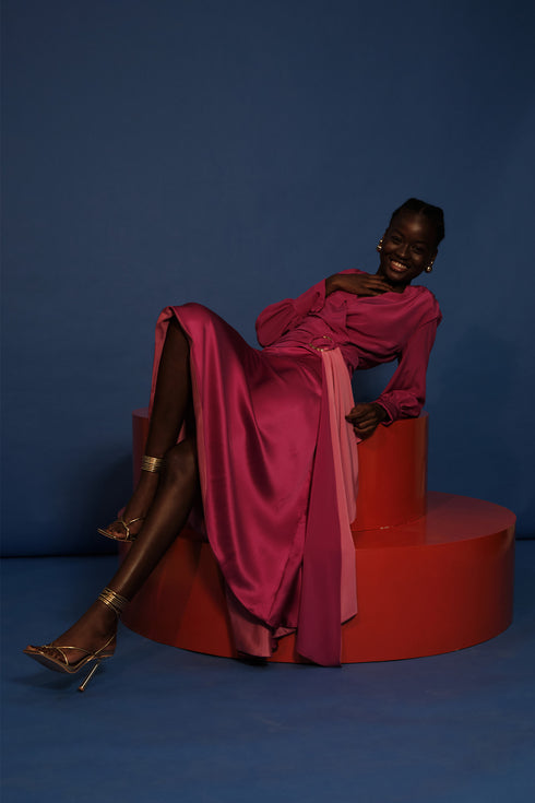 Falda Blooming Hibiscus Fucsia