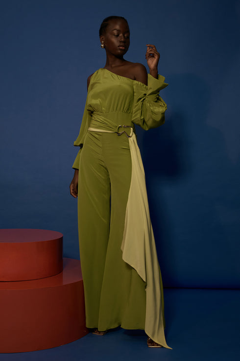 Enterizo Cosmo Verde Isla